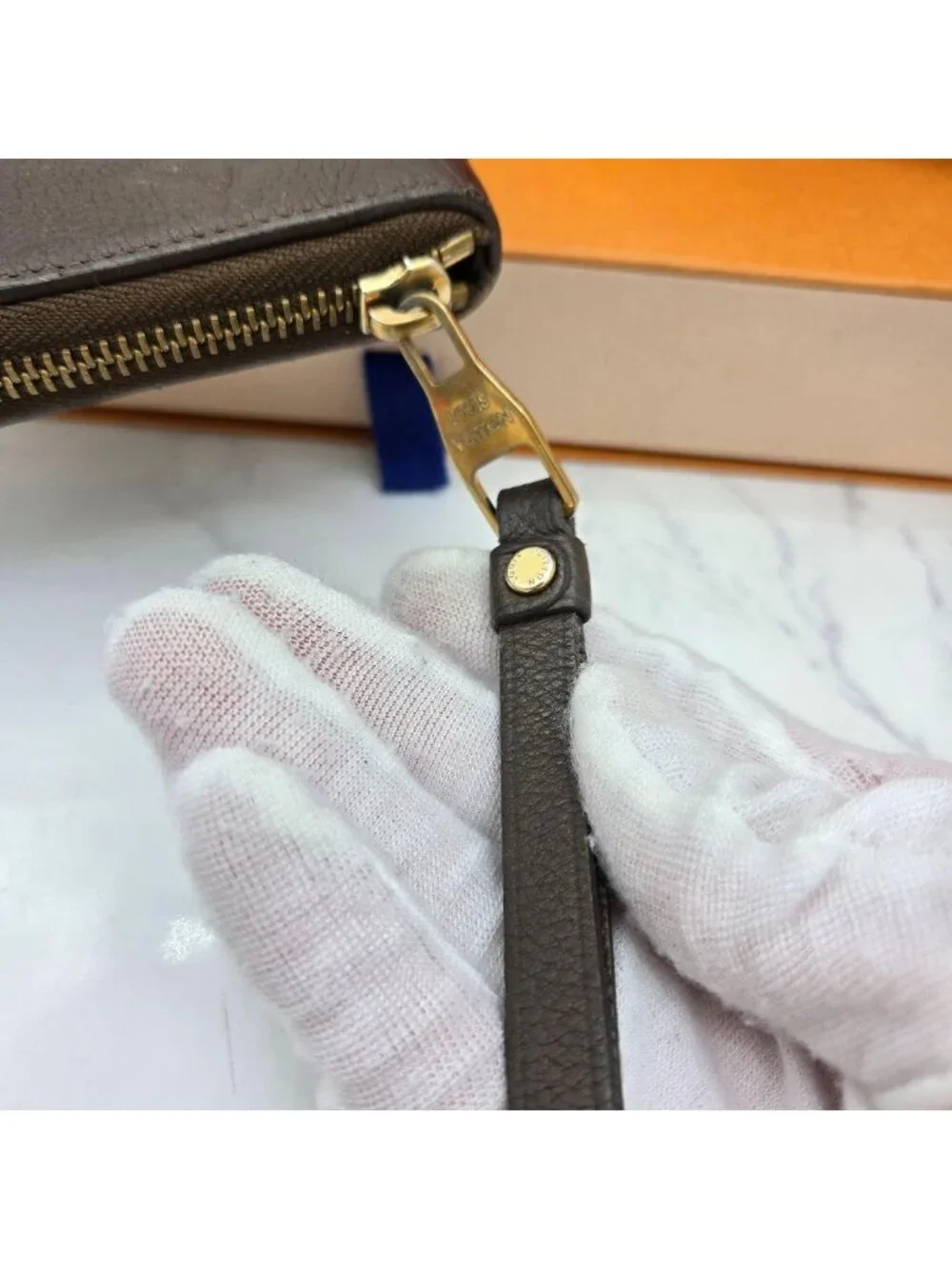 Louis Vuitton Monogram Empreinte Zippy Wallet Light Brown
